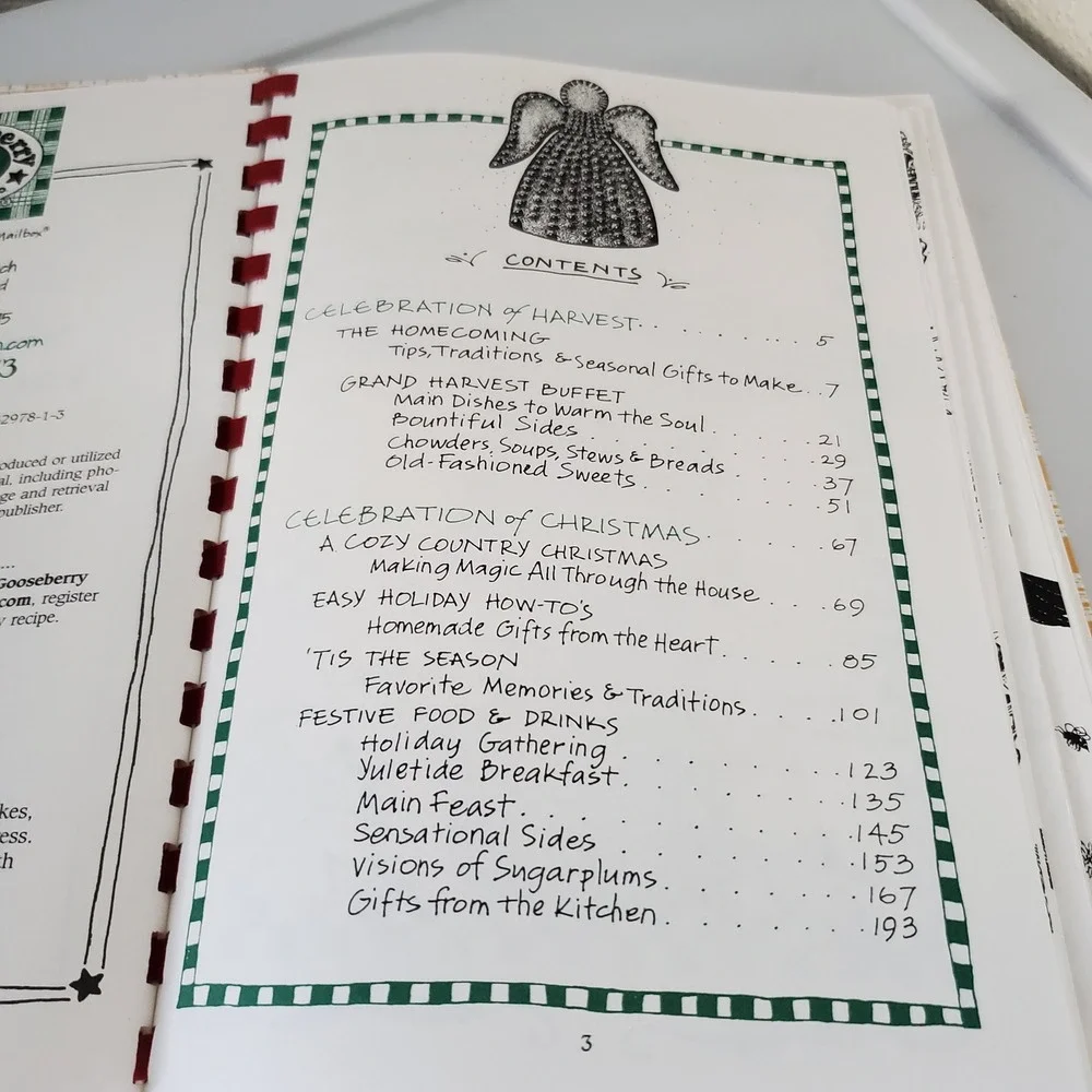 Gooseberry Patch Welcome Home For The Holidays Cookbook Spiral Bound 2006
